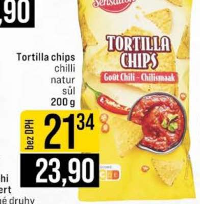 Tortilla chips chilli natur sůl