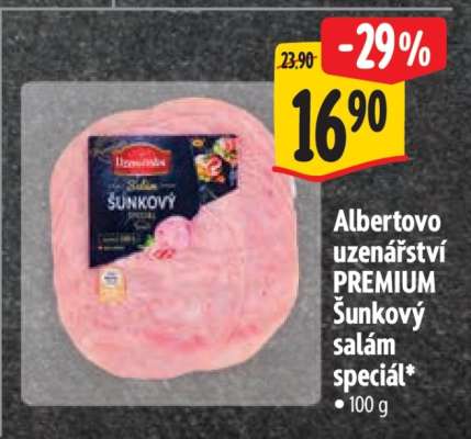 Albertovo uzenářství Premium Šunkový salám speciál