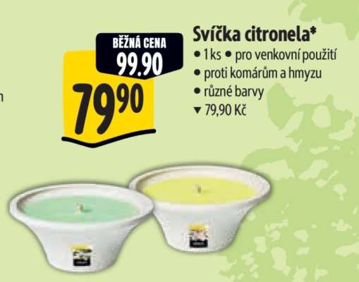 SVÍČKA CITRONELA*