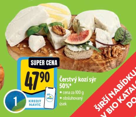 Čerstvý kozí sýr 50%