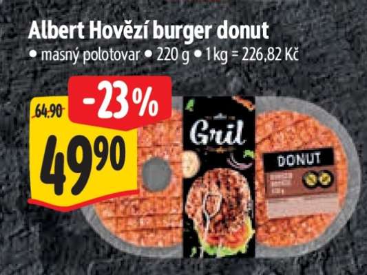 Albert Hovězí burger donut