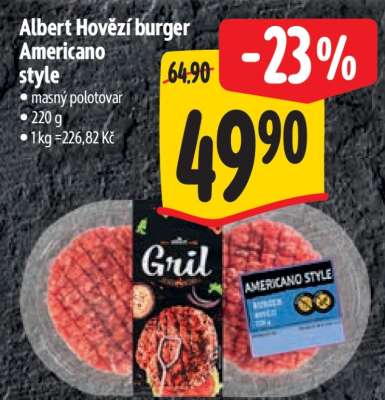Albert Hovězí burger Americano Style