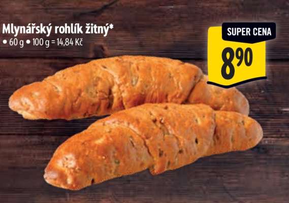 Mlynářský rohlík žitný