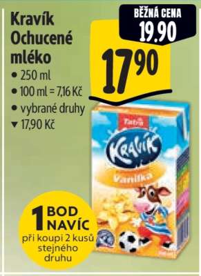 Kravík ochucené mléko