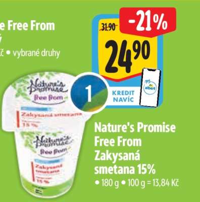 Nature's Promise Free From Zakysaná smetana 15%