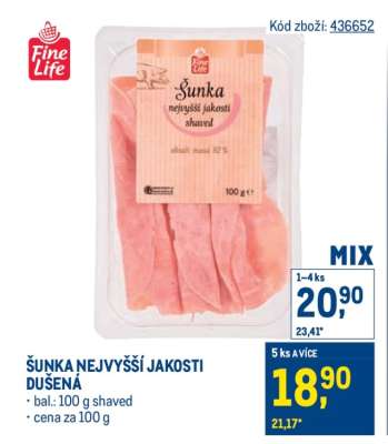 Šunka nejvyšší jakosti – dušená