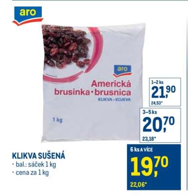 KLIKVA SUŠENÁ