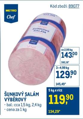 Šunkový salám výběrový