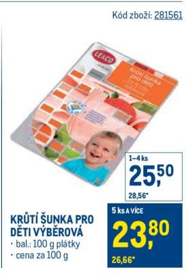KRŮTÍ ŠUNKA PRO DĚTI VÝBĚROVÁ