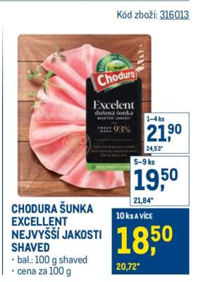 CHODURA ŠUNKA EXCELLENT NEJVYŠŠÍ JAKOSTI SHAVED