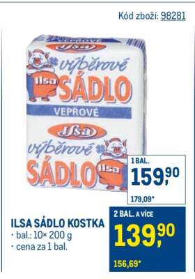 Ilsa sádlo kostka