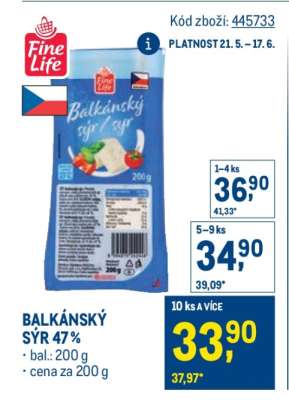 BALKÁNSKÝ SÝR 47 %