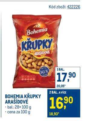 Bohemia Křupky arašídové