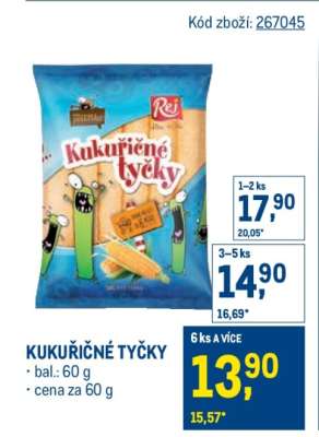 Kukuřičné tyčky