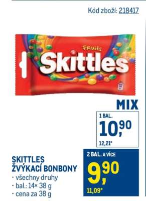 Skittles žvýkací bonbony