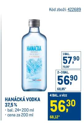 Hanácká Vodka 37,5 %