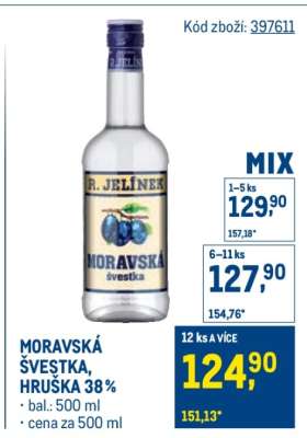 MORAVSKÁ ŠVESTKA, HRUŠKA 38 %