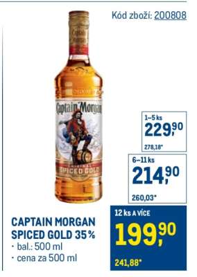 Captain Morgan Spiced Gold 35 %