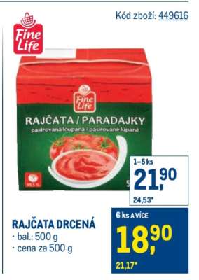 Rajčata drcená