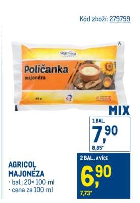 AGRICOL MAJONÉZA