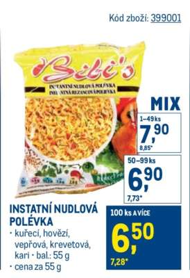 Instantní nudlová polévka