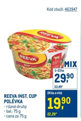 REEVA INST. CUP POLÉVKA