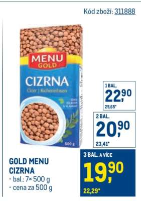 GOLD menu Cizrna