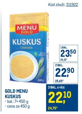 Gold Menu kuskus