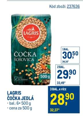 Lagris čočka jedlá
