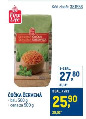 Čočka červená