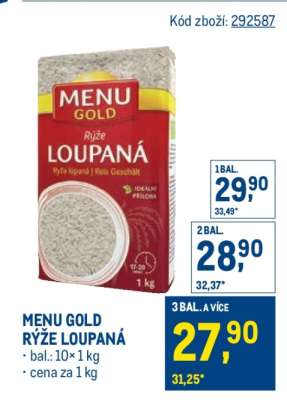 Menu Gold rýže loupaná