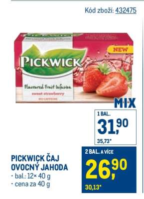 Pickwick čaj ovocný jahoda