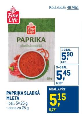 Paprika sladká mletá