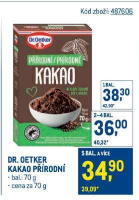 DR. OETKER KAKAO PŘÍRODNÍ