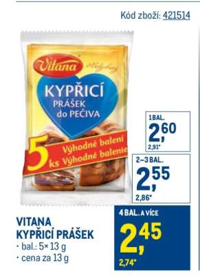 VITANA KYPŘICÍ PRÁŠEK
