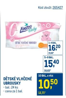 Dětské vlhčené ubrousky