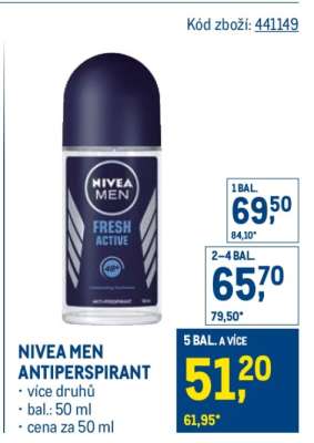Nivea Men antiperspirant