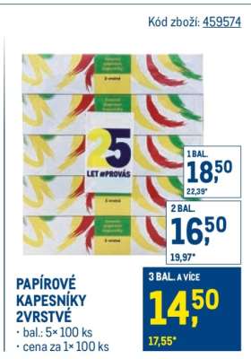 Papírové kapesníky 2vrstvé