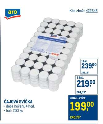 Čajová svíčka