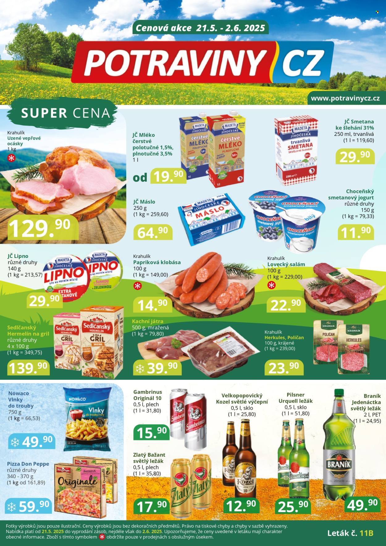Leták Potraviny CZ - 21.5.2025 - 2.6.2025. Strana 1