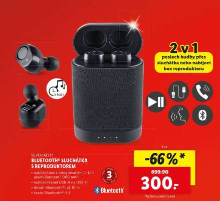 SILVERCREST® BLUETOOTH® SLUCHÁTKA S REPRODUKTOREM