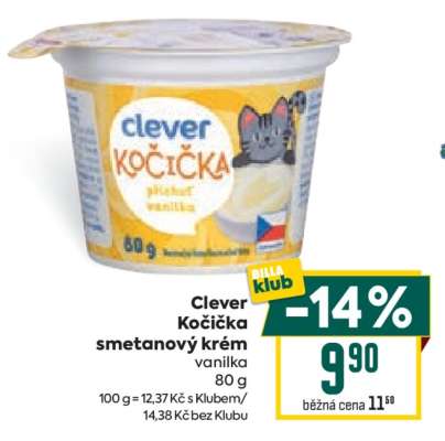 Clever Kočička smetanový krém vanilka