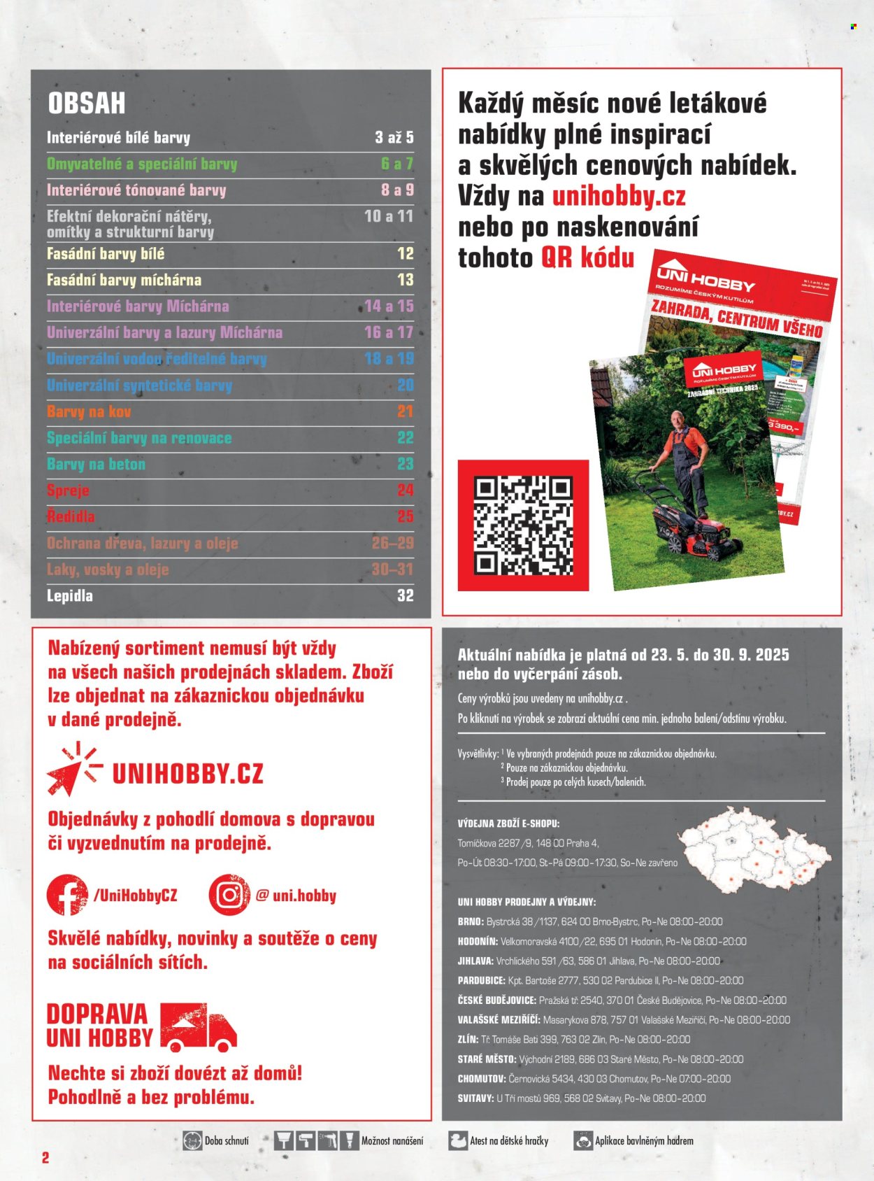 Leták UNI HOBBY - 23.5.2025 - 30.9.2025. Strana 2