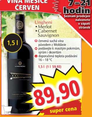 Ungheni Merlot Cabernet Sauvignon