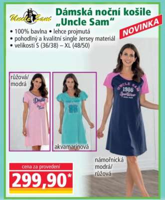 Dámská noční košile „Uncle Sam“