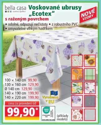 Voskované ubrusy „Ecotex“