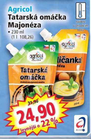 Agricol Tatarská omáčka, Majonéza