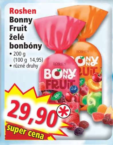 Roshen Bonny Fruit želé bonbóny