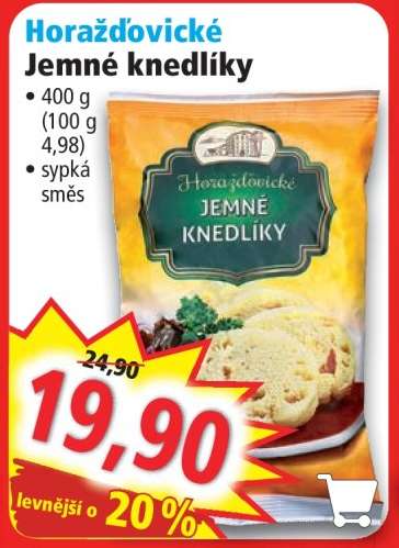 HORAŽĎOVICKÉ Jemné knedlíky