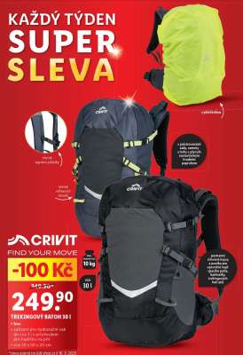 CRIVIT TREKINGOVÝ BATOH - 30 l